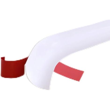 15 Metres Self Adhesive Triangles Moulding Ceiling Moulding Flexible Moulding Joint Ceiling Wall Quarter Round TPE Caulking Strip for Floors, Wall Edges, Tiles (White) (1/5)
