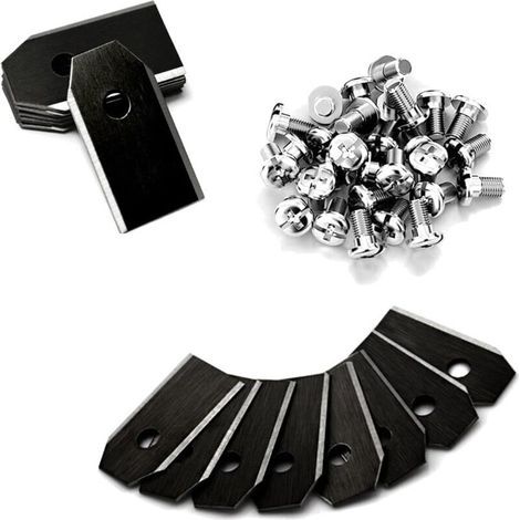 Robot Mower Blade, 30 Pieces Lawn Blades, Screws Included for Husqvarna Automower, Gardena Sileno and Yard Force Robot Mowers (1/4)
