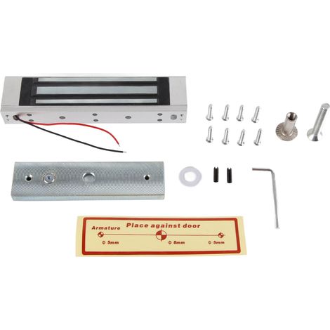 serrure de porte-Serrure électromagnétique encastrée 396lbs 180kg force de blocage 24V pour système de contrôle d'accès (1/5)