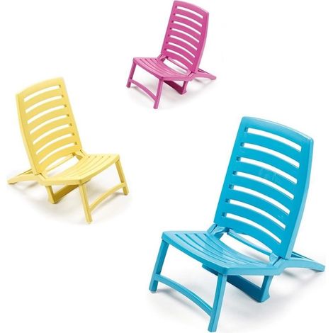 TrAdE Shop Traesio - Spiaggina Sedia Sdraio Spiaggia Design Basso Pieghevole Colorata 42x58xh64 Cm 862869 - (1/5)