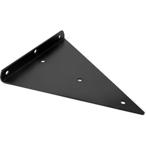 Lntyq 6,8-Zoll-Dreiecksregalhalterungen, 4er-Pack robuste Wandhalterungen aus Eisen mit Schrauben, unsichtbare rechtwinklige Wandregalhalterung mit großer Kapazität, schwarz (1/5)