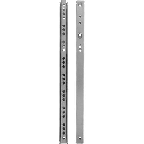 Glissières de Tiroir Double Extension 278 Mm, Largeur 17 Mm, Rails en Acier à Billes, Coulisses Étroites Amovibles, Silencieuses et Résistantes pour Meubles et Tiroirs Ménagers (1/5)