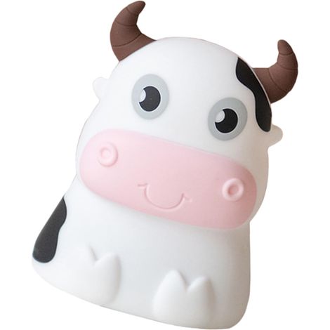 Veilleuse Dessin Animé Vache en Silicone Multicolore Lampe (1/5)