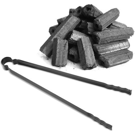 QORVA-Pince à Charbon, Pince Multifonction en Métal pour Barbecue, Pince pour Déchets, Outils de Service au Charbon de Bois pour Barbecues et Pique-Niques en Plein Air (1/5)