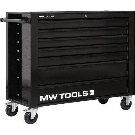 Mw Tools – Servante d'atelier roulante 7 tiroirs 1135 mm – Verrouillage intégré – Roues ø125 mm – Charge 40 kg par tiroir – GW307B