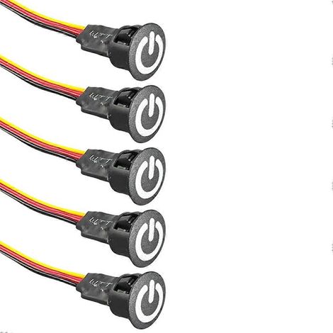 Lot de 5 interrupteurs intelligents tactiles à intensité variable pour la maison, compatibles avec les interrupteurs pour rubans LED 13T, 3,7-24 V CC, pour placards et couloirs. (1/5)