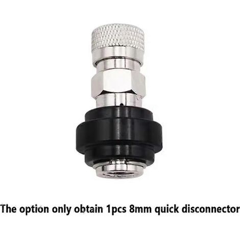 Clapet anti-retour coulissant 1/8 NPT en acier inoxydable avec raccord rapide 8 mm pour flexible de commande à distance d'un serpentin pneumatique. (1/5)