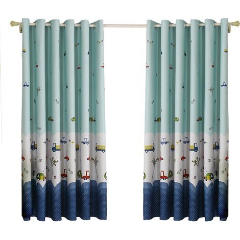 Rideaux occultants et thermiques à œillets pour chambre (100 x 200 cm) (1/5)