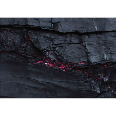 Fototapete Abstrakt 250x175 cm Schwarz Lava Einfache Montage Hochwertige Qualität (1/5)
