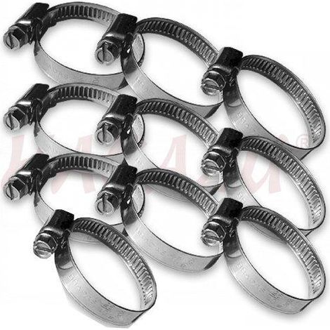 Bradas Abrazadera de tornillo acero inoxidable 100-120 mm plateada