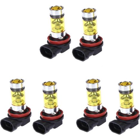 x Hochleistungs-LED-Leuchten 100W H8 H11 Gelbe Nebelscheinwerfer 2828 20LED Scheinwerferlampe (1/5)