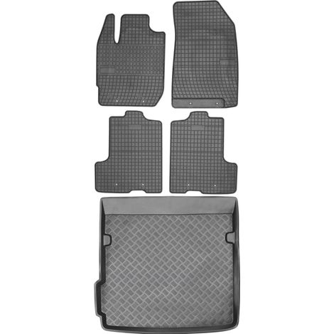 Ensemble de tapis de sol en caoutchouc pour Dacia Duster II SUV (à partir de 2017) + tapis de coffre