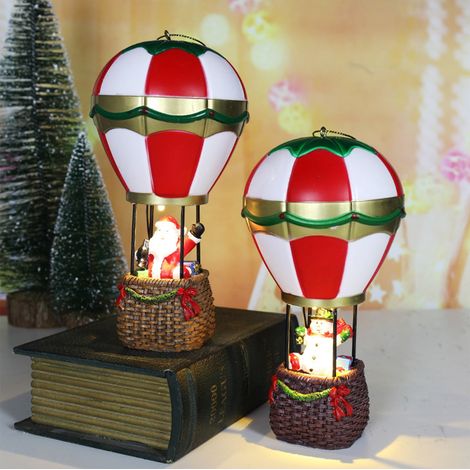 Lampe LED Bougie Électronique - Décoration Noël Balloon Montgolfière - Luminaire Ambiance Chaleureuse - Résine - 17 x 8,5 x 8,5 cm - 1 Pièce (1/5)