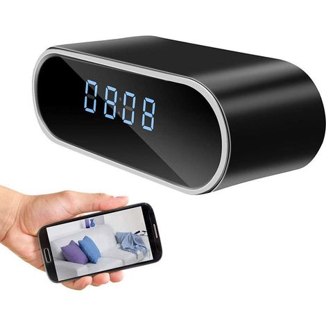 Wecker mit versteckter Mini-Spionagekamera und WLAN-Uhr