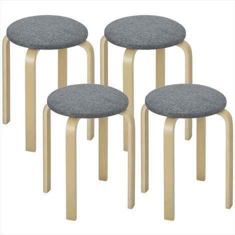 SunJet Banc de salle à manger, banquette de repas, Tabouret rond gris - Réf. 9X5TDJ20BFLG (1/5)
