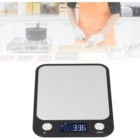 Küchenwaage (10.000 g), dünne Edelstahlpfanne, Digitalwaage (1/5)