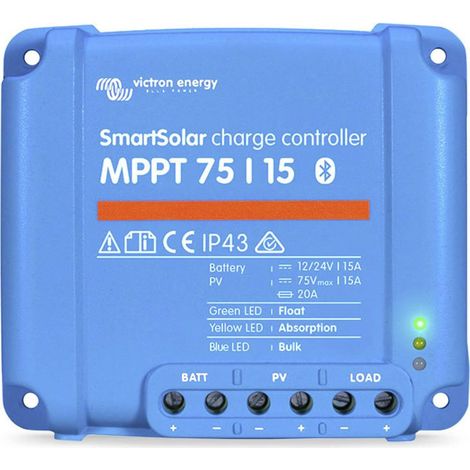 Victron Energy SCC075015060R Regolatore di carica MPPT 12 V, 24 V 15 A