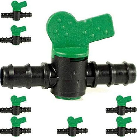 Lot de 50 Vanne goutte à goutte 12mm. Vanne cannelée pour l'irrigation goutte à goutte de haute qualité (1/5)