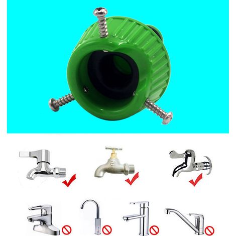 1 outil adaptateur de raccord de tuyau d'arrosage pour rinçage d'eau de cuisine et de jardin (1/4)