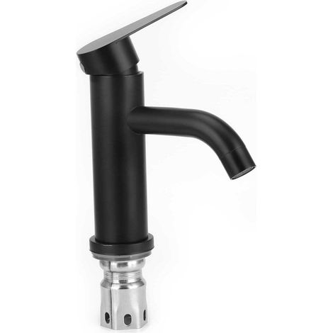 Robinet mitigeur G1/2 pour lavabo, en acier inoxydable, pour évier de cuisine ou salle de bain.