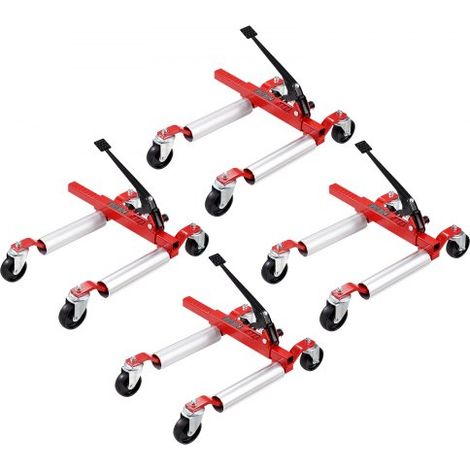 Chariot de roue, capacité maximale de 1 500 lb, élévateur de voiture avec roues rotatives à 360 °, cric de pneu à cliquet de positionnement de véhicule robuste, pour véhicule, réparation automobile, d (1/3)