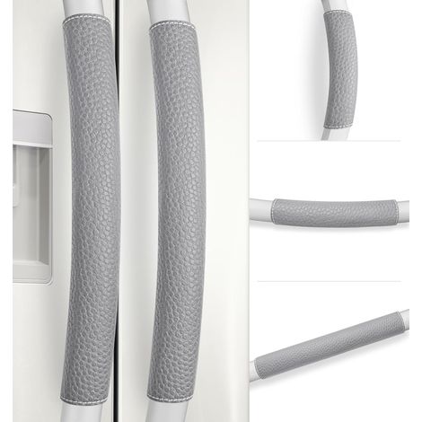 Set di 4 protezioni regolabili per maniglie delle porte del frigorifero, adatte al microonde e alla lavastoviglie. Proteggi le maniglie del tuo frigorifero e microonde con la loro superficie antiscivo