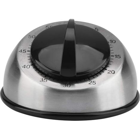 Timer de cuisine en acier inoxydable, 60 minutes de minuterie mécanique pour les outils de retrait de l'alcoffinerie (1/5)
