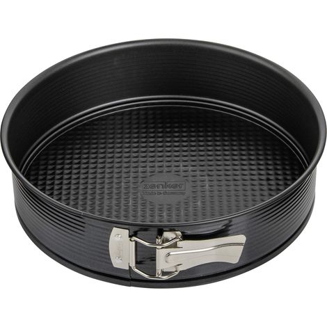 Zenker Stampo Tortiera apribile 1 fondo Carbon Steel rivestito in antiaderente Teflon Classic Temperatura Max 230°C Dimensioni Ø26x6,5 Linea Black Metallic (1/5)