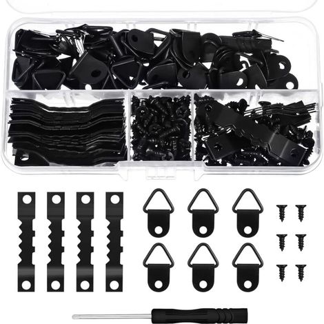 Picture hanging kit 251: accessories for photos, artwork, mirrors and screws included.