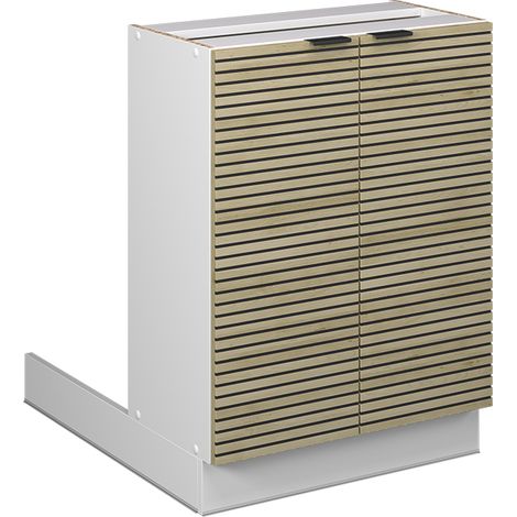 Kücheninsel Fame-Line, Eiche Paneel, 60 cm ohne Arbeitsplatte, Vicco