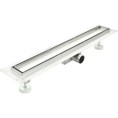 Canaleta ducha de desagüe a ras de suelo alicatable de acero inox mod. Tile 70 cm