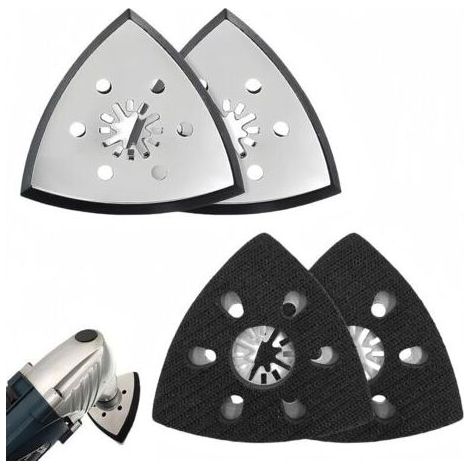 Paar mit 4 dreieckigen Schleifpads, 93 mm Schleifpad für Holz, Metall, Kunststoff und Materialien (1/5)
