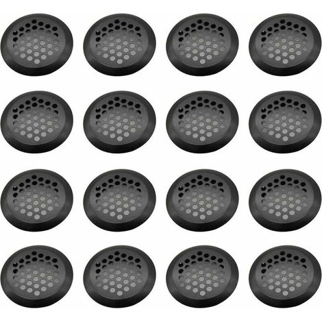 Grille Ventilation Inox Ronde, 16 Pièces Maille Trou D'aération, Acier Inoxydable Grille D'aération Trou, Grille D'évacuation Ventilation, pour Armoire Cuisine, Meubles, Armoire à Chaussures(3 (1/5)