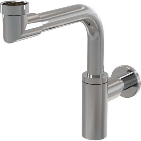 Alcaplast – Siphon de lavabo A403 – Laiton chromé – Connexion Ø32 mm – Haute résistance aux rayures – Pour espaces confinés (1/4)