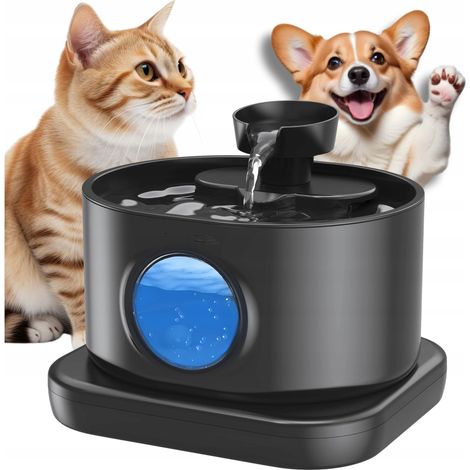 Fuente de agua inalámbrica para gatos y perros con sensor de movimiento automático. (1/5)