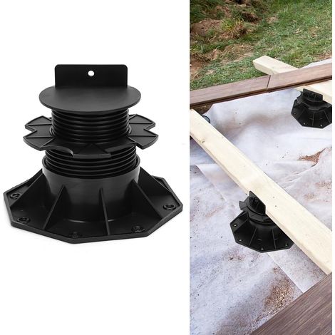 Hengda Piede d'appoggio 60-140 mm 20 pezzo per terrazza a piastrelle o pavimento