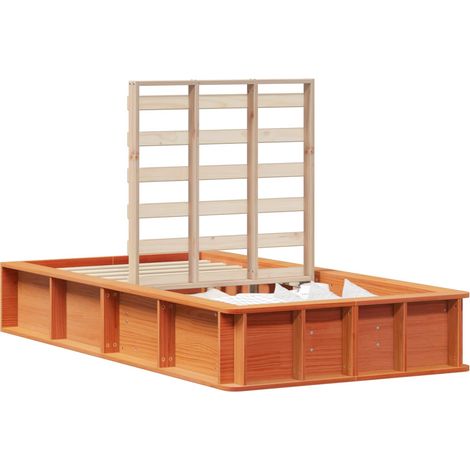 Maison Exclusive - Bettrahmen Wachsbraun 90 x 190 cm Massives Kie