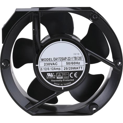 Ventilateur axial RS PRO 230 V ac, 399.3m³/h, 172 x 150mm, 35W, Dia. 172mm ( Prix pour 1 ) (1/4)