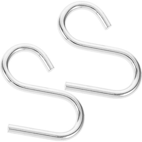 Crochets en S Robustes pour Hamac et Chaises, en Fer Galvanisé Résistant, Lot de 2 Pièces, Fixation Portable pour Camping et Randonnée (1/5)