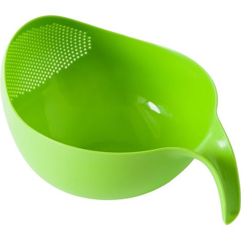 1 PC tamis à riz en plastique passoire cuisine égouttoir avec poignées riz bol passoire passoire panier évier vidange cuisine outils vert (1/5)