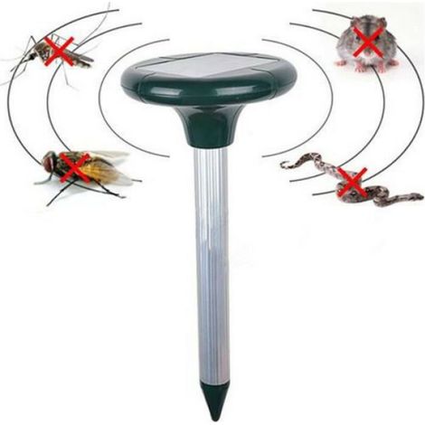 Répulsif Solaire Ultrasonique - 400 Hz à 1000 Hz - Pour Serpent Taupe Rongeur - Étanche - 650 m² - 1 Pièce (1/4)