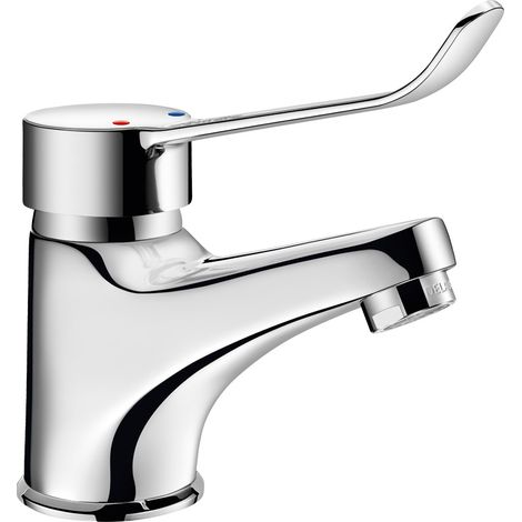 Grifo de lavabo con manija de higiene para PMR