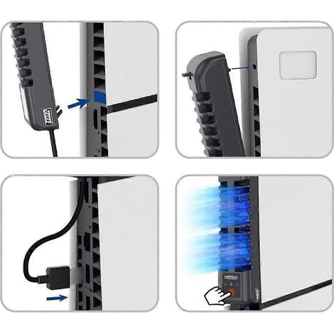 Ventilateur de refroidissement pour console avec port USB pour accessoires de jeu fins (1/4)