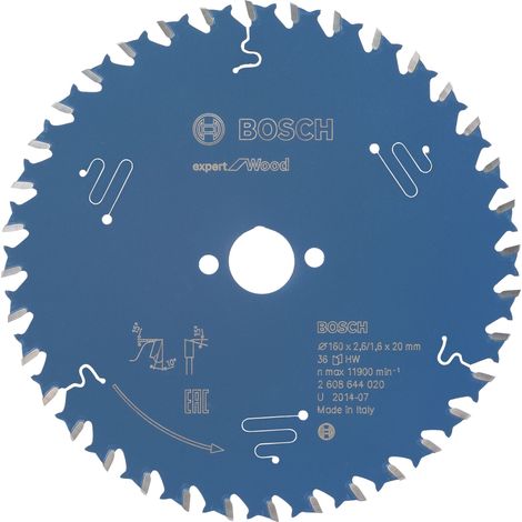 Hoja de sierra circular.Expert W 160x2,6x20mm Z36 W Bosch