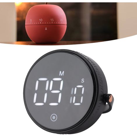 Drehbarer Timer, Küchentimer mit Countdown, Stoppuhr, digitaler Küchentimer, Timer mit LED-Anzeige für Kinder, Klassenzimmer, Fitness, Hausaufgaben, einstellbare Lautstärke. (1/5)