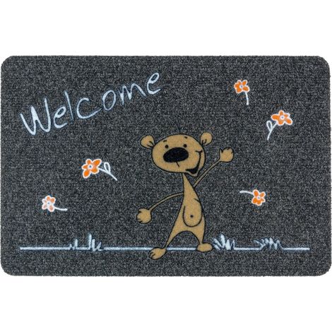 Paillasson extérieur et intérieur - 40 x 60 cm Ours de bienvenue (1/2)