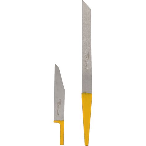 2 Pièces Lames de Gravure pour Bijoux DIY, Outil de Sculpture à Bord Plat