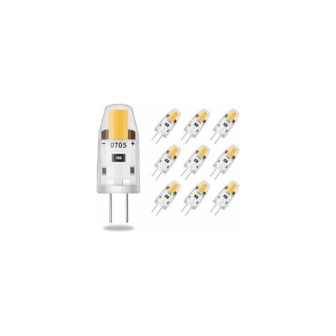 Bombilla LED regulable G4, 3 W (equivalente a una bombilla halógena de 30 W), 95 lm, luz blanca cálida, bajo consumo, sin parpadeo, 12 V CC - Crezuo (1/4)