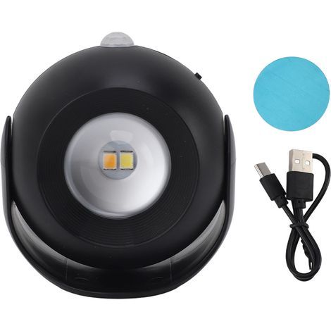 Applique a LED con sensore di movimento, effetto luce a 3 colori, supporto magnetico wireless, lampada ricaricabile, luce dimmerabile per corridoio (1/5)