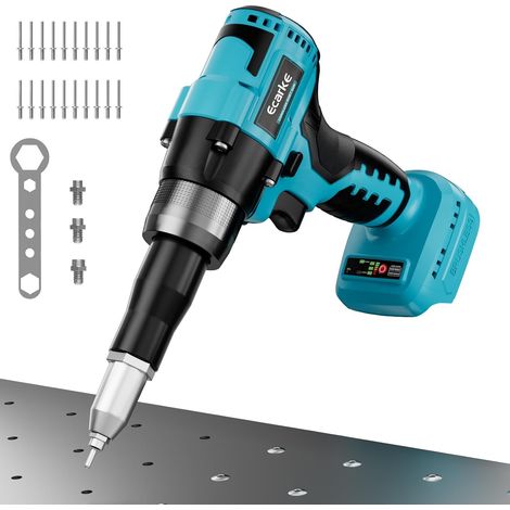 Cordless Riveter for Battery 18V Li-Ion, Brushless Motor with 20 Rivets in Three Sizes (3.2/4.0/4.8mm) (1/5)